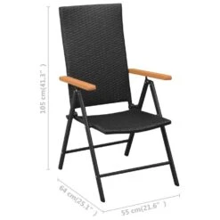 VidaXL - Tuinstoelen - Zwart - Poly Rattan - 4 Stuks 11 VidaXL - Tuinstoelen - Zwart - Poly Rattan - 4 Stuks -Beliani Winkel 6237e5e391f44b1d879d59bdce631d07