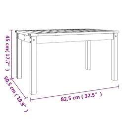 VidaXL - Tuintafel - Zwart - Massief Grenenhout - 82.5 X 50.5 X 45 Cm -Beliani Winkel 62c28f1ed3024d63b1fdde38621a5387
