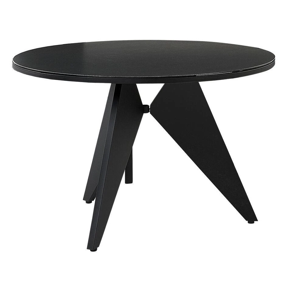 Beliani Ronde Tafel OLMETTO - Zwart Aluminium 4 Beliani Ronde Tafel OLMETTO - Zwart Aluminium - Afbeelding 4