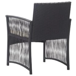 VidaXL Tuinstoelen Met Kussens 2 St Poly Rattan Zwart -Beliani Winkel 6414d137829045ada0a74fcf4fb3569b