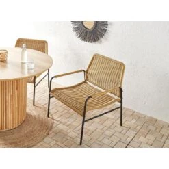 PRASIMO - Tuinstoel Set Van 2 - Naturel - PE Rotan 14 PRASIMO - Tuinstoel Set Van 2 - Naturel - PE Rotan -Beliani Winkel 645299631bd74046a31d3e272e4cbf9c