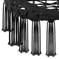 Tectake Hangstoel Grazia, Zwart -Beliani Winkel 64ce8bc120a9403ebb1b0e9c78682da7