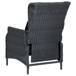 VidaXL Tuinstoel Verstelbaar Met Kussens Poly Rattan Donkergrijs -Beliani Winkel 65b64613ef88464e8ef563065688f1eb