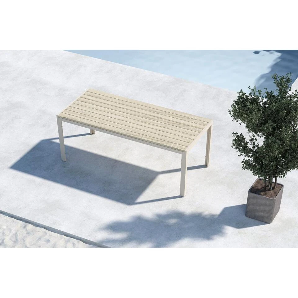 Svea - Farid Tuintafel - 205 X 90 X 74 Cm - Beige 3 Svea - Farid Tuintafel - 205 X 90 X 74 Cm - Beige - Afbeelding 3