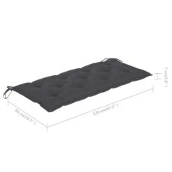 VidaXL - Tuinbank Inklapbaar Met Antraciet Kussen - Bamboe - 118x38x45 Cm 19 VidaXL - Tuinbank Inklapbaar Met Antraciet Kussen - Bamboe - 118x38x45 Cm -Beliani Winkel 664567feb29c47f5863525de0e366be3