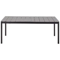 TOFANE - Eettafel Uitschuifbaar - Grijs - 198/248 X 90 - Aluminium -Beliani Winkel 666cc2dd3096430cb9a5fd12b3c30916