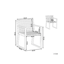 SASSARI - Tuinstoel - Lichte Houtkleur - Acaciahout -Beliani Winkel 66802d966c77479fb4332cefd71a6572