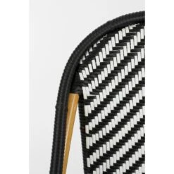 Mica Decorations Mandox Bank - L98 X B60 X H93 Cm - Rotan - Zwart, Wit -Beliani Winkel 69a2ee4859f34448a54e86e844cc2110