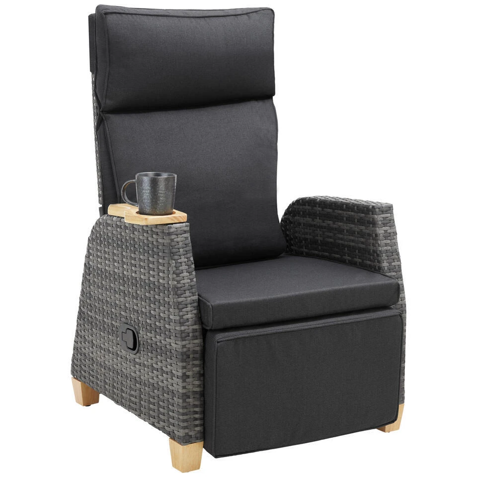 Tectake Wicker Fauteuil Pescara Met Aluminium Frame, Rugleuning Verstelbaar 3 Tectake Wicker Fauteuil Pescara Met Aluminium Frame, Rugleuning Verstelbaar - Afbeelding 3