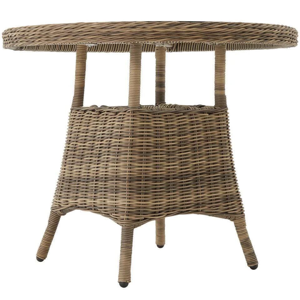 Tectake Aluminium Tuintafel Met Glasplaat 91x73,5cm, Natuur 3 Tectake Aluminium Tuintafel Met Glasplaat 91x73,5cm, Natuur - Afbeelding 3