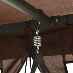 VidaXL Schommelbank Met Prieel Converteerbaar Koffiekleurig -Beliani Winkel 6ad5beaa7b1442c094a961a3069dfde9