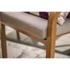 Monti Dining Fauteuil - Light Teaklook - Rope Lava Zwart - Gobi Sand -Beliani Winkel 6b7571a1dad241789ecbdf6ee059b926