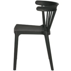WOOOD Bliss Tuinstoelen - Kunststof - Zwart - Set Van 4 -Beliani Winkel 6bf9314b2ace4b13b778920eae60436e
