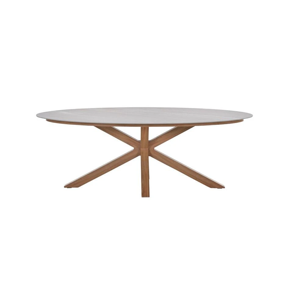 Scotland Tafel - 230x115 Cm - Light Teaklook - Centostone Napoli Sand 3 Scotland Tafel - 230x115 Cm - Light Teaklook - Centostone Napoli Sand - Afbeelding 3