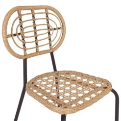 PRATELLO - Tuinstoel Set Van 4 - Naturel - PE Rotan -Beliani Winkel 6de573dfe3c149e08ffc5c329e86436d