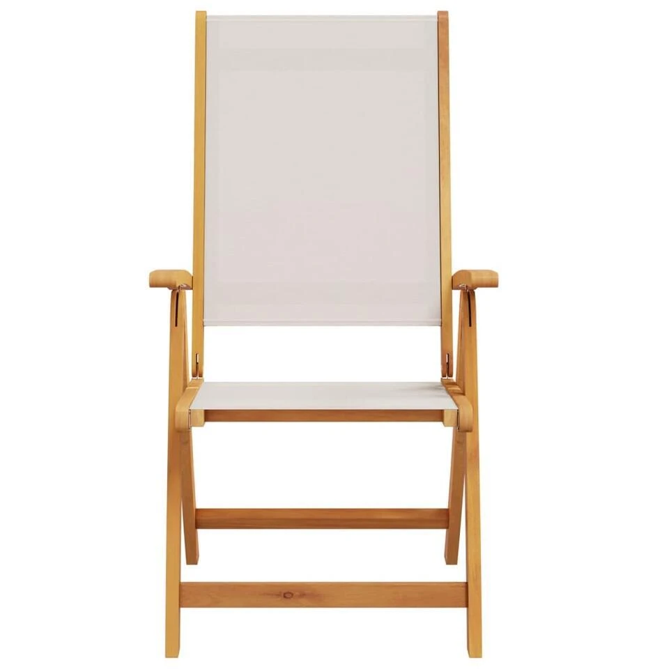 VidaXL - Inklapbare Tuinstoelen - Bruin - Acaciahout - 2 Stuks 4 VidaXL - Inklapbare Tuinstoelen - Bruin - Acaciahout - 2 Stuks - Afbeelding 4