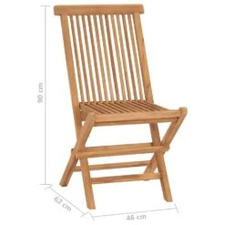 VidaXL - Tuinstoelen - Inklapbaar - Bruin - Massief Teakhout - 6 Stuks -Beliani Winkel 6ea17d3a39704df8b41879fbe1b76636