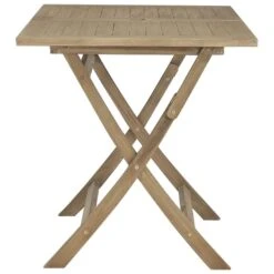 VidaXL - Tuintafel Inklapbaar - Grijs - Massief Teakhout - 120x70x75 Cm -Beliani Winkel 6f709b7318644f2f86e62f277c2dd3f2