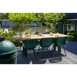 Hartman Heron Dining Tuintafel 240x100 Cm. - Zwart/Teak -Beliani Winkel 6fcda9bd2ccf4073a95c1a381a7037fd