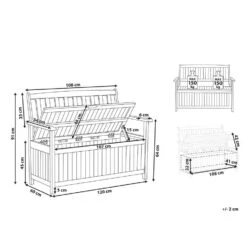 SOVANA - Tuinbank - Donkerhout/Wit - Acaciahout -Beliani Winkel 7025c2d7c2aa41799e50346078aaea04