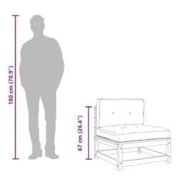 VidaXL - Tuinbank Zonder Armleuningen - Bruin - Hout - Met Kussens En Voetenbank -Beliani Winkel 7034589cada048dbaf18e1950b062518
