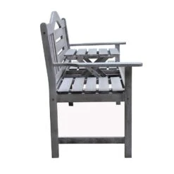 SenS-Line Nevada Tuinbank Met Uitklapbaar Tafeltje - Grijs - 150 Cm - Meranti H -Beliani Winkel 709200006cef4039b8352d55e0ee84a7