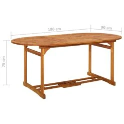 VidaXL - Tuintafel - Bruin - Acaciahout - 180 X 90 X 75 Cm -Beliani Winkel 7193a29afb8246ed8306bf02f750d770