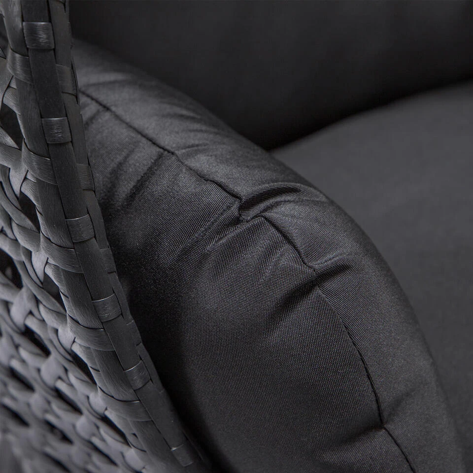 Merkloos HOME DELUXE Polyrotan Hangstoel TWIN Zwart Met Regenhoes 7 Merkloos HOME DELUXE Polyrotan Hangstoel TWIN Zwart Met Regenhoes - Afbeelding 7