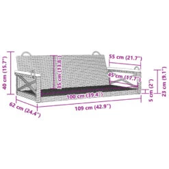 VidaXL - Schommelbank - Zwart - Poly Rattan - 62 X 109 X 40 Cm -Beliani Winkel 740698d59ca14012b86b8774da955505