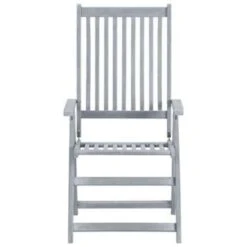 VidaXL Tuinstoelen 2 St Verstelbaar Massief Acaciahout Grijs -Beliani Winkel 74672dc1b00d4da6bbfccdd712eb0f00