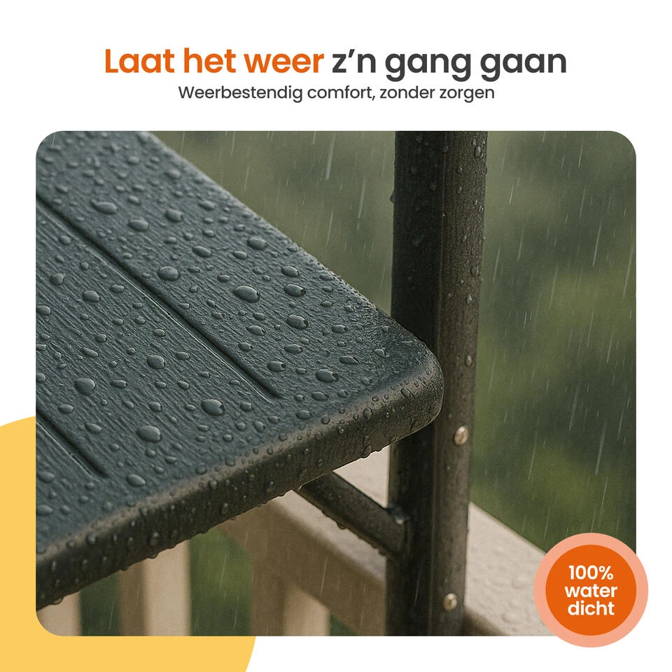 Goliving Balkontafel - Inklapbaar - Hangend - 60 X 40 Cm - Hoogteverstelbaar 4 Goliving Balkontafel - Inklapbaar - Hangend - 60 X 40 Cm - Hoogteverstelbaar - Afbeelding 4