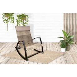 Sens-Line - Sophie Outdoor Schommelstoel - Zand 14 Sens-Line - Sophie Outdoor Schommelstoel - Zand -Beliani Winkel 7526a56aceee45c6bd91d88010fad5a3