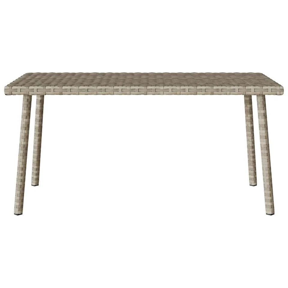 VidaXL - Tuin Salontafel - Grijs - Poly Rattan - 80 X 40 X 37 Cm 4 VidaXL - Tuin Salontafel - Grijs - Poly Rattan - 80 X 40 X 37 Cm - Afbeelding 4