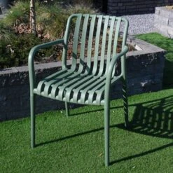 DS4U - Max Terrasstoel - Groen -Beliani Winkel 75c29a4b6a34406294cfcf3ba887c64b