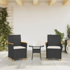 VidaXL - Tuinstoelen Met Kussens - Zwart - Poly Rattan En Hout - 2 Stuks 12 VidaXL - Tuinstoelen Met Kussens - Zwart - Poly Rattan En Hout - 2 Stuks -Beliani Winkel 75deae034ce7453c922b534f4c49fdd2