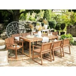 SASSARI - Tuinstoel - Lichte Houtkleur - Acaciahout -Beliani Winkel 764b0efcdca24532b658813e65bf35de