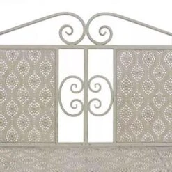 VidaXL Tuinbank 115 Cm Staal Grijs -Beliani Winkel 76b630aa634d489d8fc9bd32f4f6a5bd