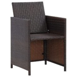 VidaXL - Tuinstoel En Voetenbank - Bruin - Poly Rattan - 4 Stuks -Beliani Winkel 78082a28df0444f4a39e445dd0b1a63d