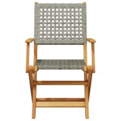 VidaXL - Tuinstoelen - Grijs - Massief Acaciahout En Poly Rattan - 2 Stuks -Beliani Winkel 78540476ff5f4eb0a716b8059fba9e48