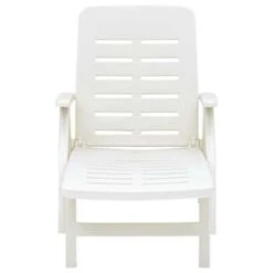 VidaXL Ligbed Inklapbaar Kunststof Wit -Beliani Winkel 78a99a11de0445dcb982d5137c4fc798