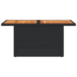 VidaXL - Tuintafel - Zwart - Poly Rattan En Acaciahout - 100x55x73 Cm -Beliani Winkel 792953d2badb4205b6867b9af09ef249