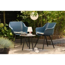 Set Van 2 - Hartman Sophie Element Dining Armstoel - Steel Blue -Beliani Winkel 79dffa9ab8b040f681ddd18704f59608