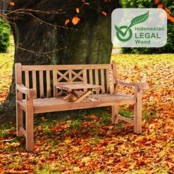 CLP Teakbank Luka 150 Cm -Beliani Winkel 79e4ed1e96e04fc1a3c3597f722147b4