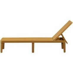 WOOOD Jinte Ligbed Tuin - Kunststof - Geel - 29x55x191 -Beliani Winkel 7a785161695f4b33ba9cc9c310b8191f