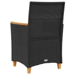 VidaXL - Tuinstoelen Met Kussens - Zwart - Poly Rattan En Hout - 2 Stuks 16 VidaXL - Tuinstoelen Met Kussens - Zwart - Poly Rattan En Hout - 2 Stuks -Beliani Winkel 7b706773a02948a2a67d449ba972f611
