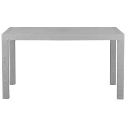 FOSSANO - Tuintafel - Lichtgrijs - 80x140 Cm - Synthetisch Materiaal 11 FOSSANO - Tuintafel - Lichtgrijs - 80x140 Cm - Synthetisch Materiaal -Beliani Winkel 7bf5e930c2b1453b9ce69004c5821481