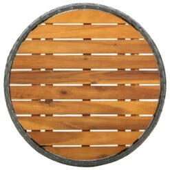 VidaXL Tafeltje 60 Cm Poly Rattan En Massief Acaciahout Grijs -Beliani Winkel 7cd4f603e85442ff8480256021064b88