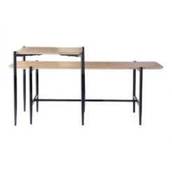 CALICOSY - Set Van 2 Salontafels JESSIE - Licht Hout - 38x100x40 Cm -Beliani Winkel 7d825e06220841ae9786045f20883b7d