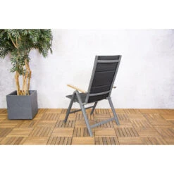 Sens-Line - Pisa Verstelbare Stoel - 65x62x110 - Aluminium -Beliani Winkel 7f7f722ba0734460b636e2b50e826804