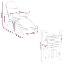 VidaXL - Adirondack Tuinstoel - Voetensteun - Bruin - Acaciahout 75x84x90 Cm -Beliani Winkel 7f83673e323b4b56bdbd84fc12708abe